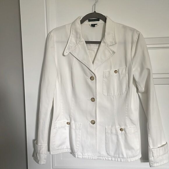 Ralph Lauren Jeans Company White Cotton Blazer - Picture 1 of 4